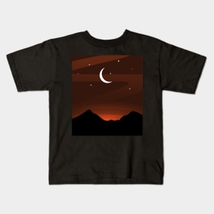 Orange Mountains and Sky Kids T-Shirt